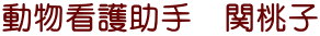動物看護助手 関桃子